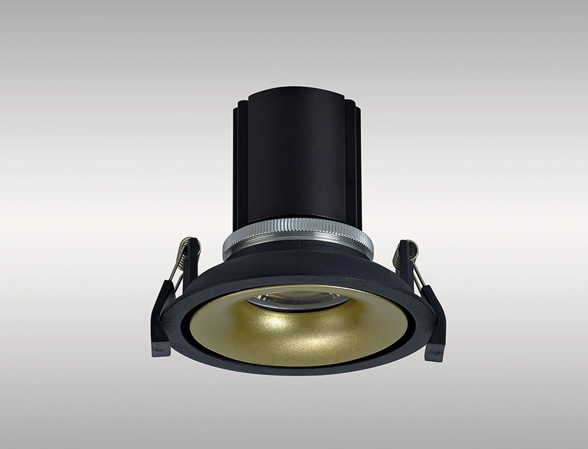 Bolor 12 Tridonic Powered 12W 4000K 1200lm 12° CRI>90 LED Engine Black/Gold Fixed Recessed Spotlight, IP20 DM202150  Dlux Bolor 12